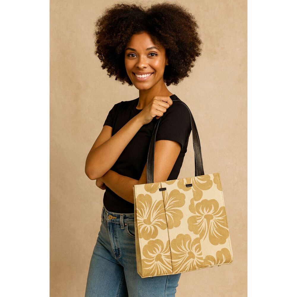 Monica by Magli Purse Vintage Made In Italy Womens Handbag Leather Trim